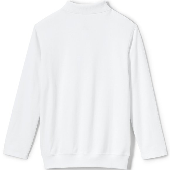 Lands End School Uniform Kids Long Sleeve Polo Shirt White boys girls size 14 16 - Picture 2 of 5